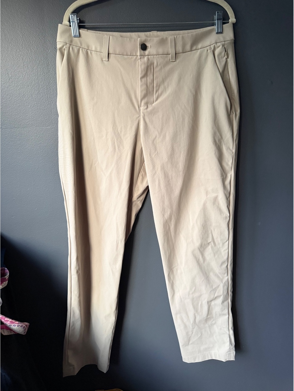 Lululemon Beige Pants with Side Zipper Pockets